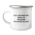 Birthday Gift for Her Daughter-in-law Camping Mug Present with Quote - Image 1