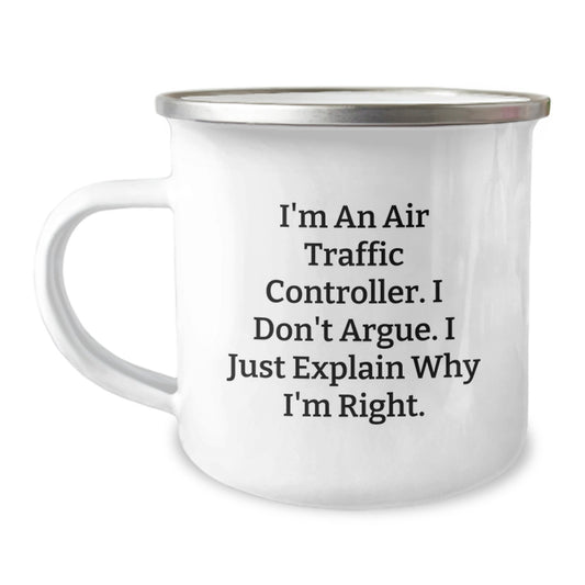 Funny Air Traffic Controller Gifts from Friends, Unique Christmas Unique Gifts for Air Traffic Controller, Inspirational Camping Mug - Image 1