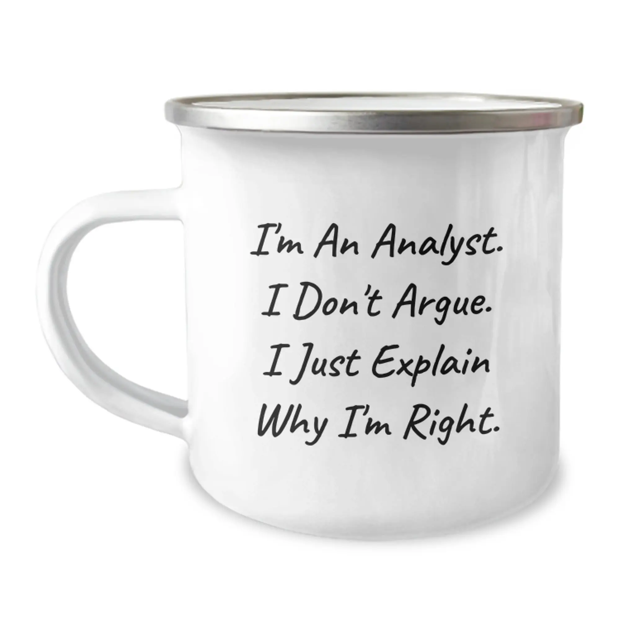 Funny Analyst Quotes, Mother's Day Unique Gifts for Analyst, Camping Mug for Men, Women, Friends, Coworkers, Family, from Men, Women, Friends, Coworkers, Family - Image 1