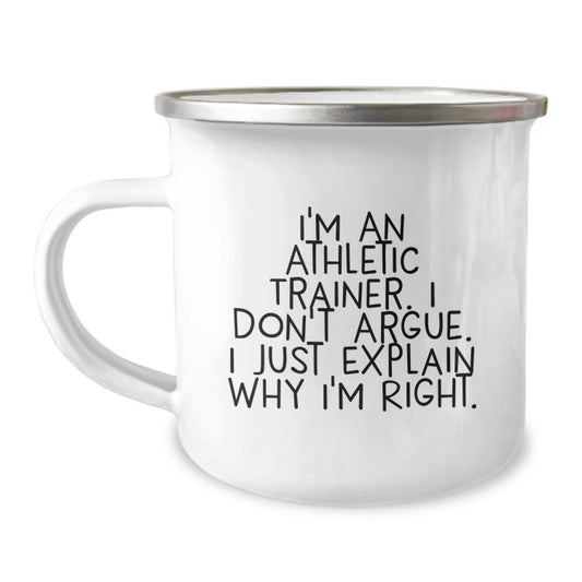 Funny Athletic Trainer Gifts from Friends and Family for Men Women - Christmas Unique Gifts for Athletic Trainer Camping Mug - Image 1