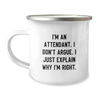 Camping Mug for the Attendant in Your Life - Funny Quote Gifts from Family and Friends on Mother's Day - Image 1