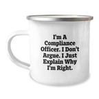 Compliance Officer Gifts from Friends, Funny Camping Mug for Compliance Officer Men, Graduation Unique Gifts - Image 1