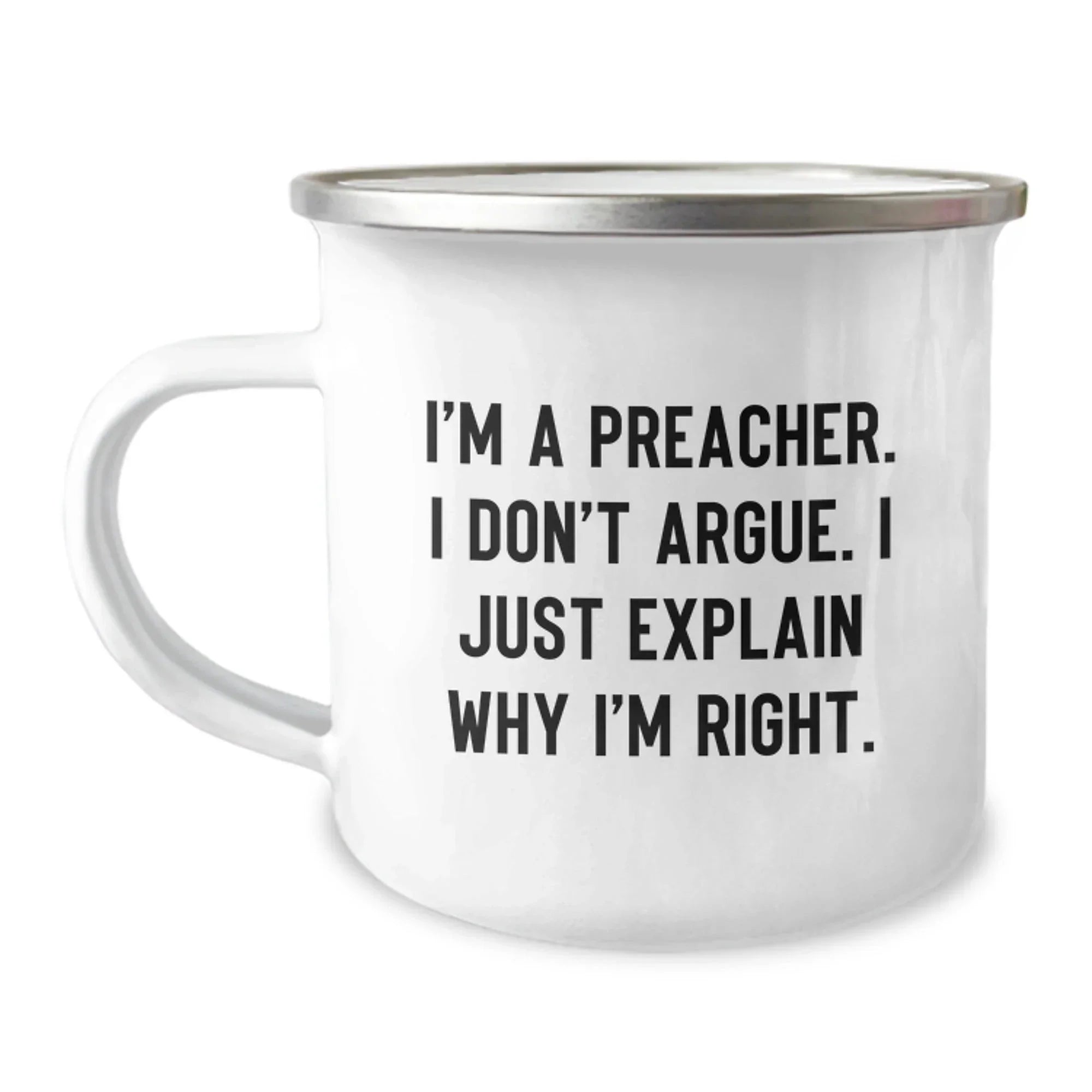 Funny Preacher Gifts from Family for Preacher Men Camping Mug- Christmas Unique Gift
