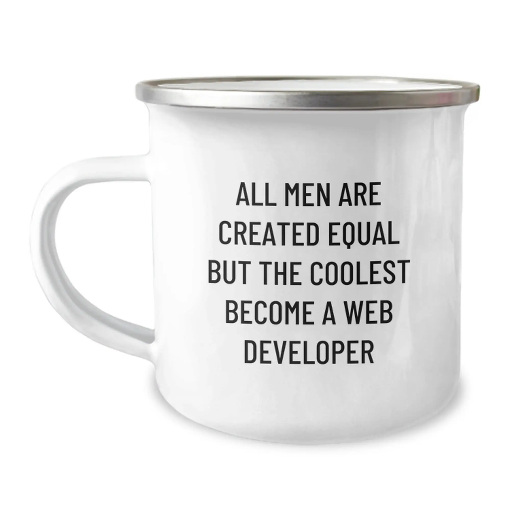Funny Web Developer Gifts for Men, Unique Camping Mugs with Inspirational Quote, Gifts from Family, Father's Day Unique Gift Ideas for Web Developer Dad - Image 1