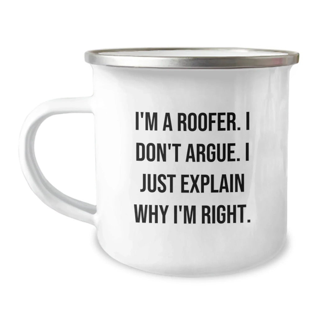 Funny Roofer Gifts from Men to Friends with Unique Christmas Unique Gifts for Roofer Camping Mug
