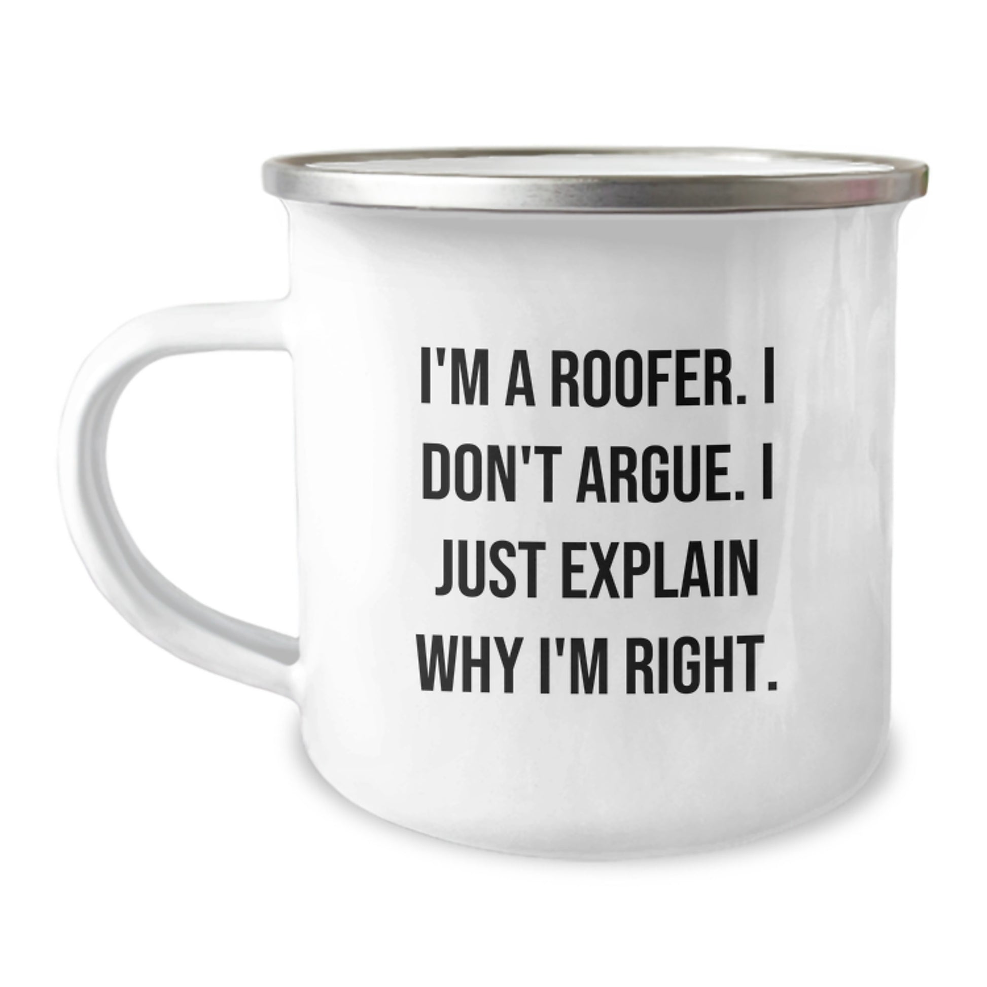Funny Roofer Gifts from Men to Friends with Unique Christmas Unique Gifts for Roofer Camping Mug - Image 1