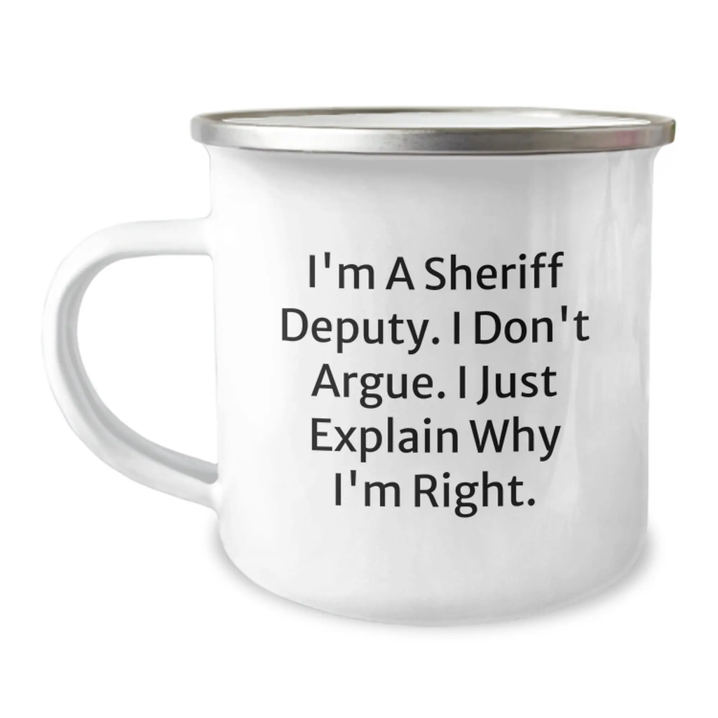 Birthday Gift Sheriff Deputy Camping Mug for Her – Present Keepsake - Image 1