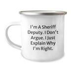 Birthday Gift Sheriff Deputy Camping Mug for Her – Present Keepsake - Image 1