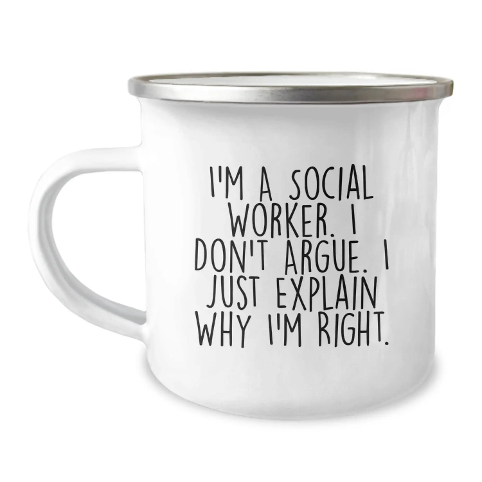 Social Worker Keepsake Camping Mug for Him Birthday Gift - Image 1