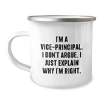 Funny Vice-principal Gifts from Friends, Vice-principal Birthday Unique Gifts, Vice-principal Camping Mug for Vice-principal - Image 1