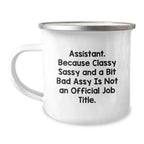 Funny Assistant Gifts for Men, Unique Camping Mug for Assistant, Christmas Unique Gifts