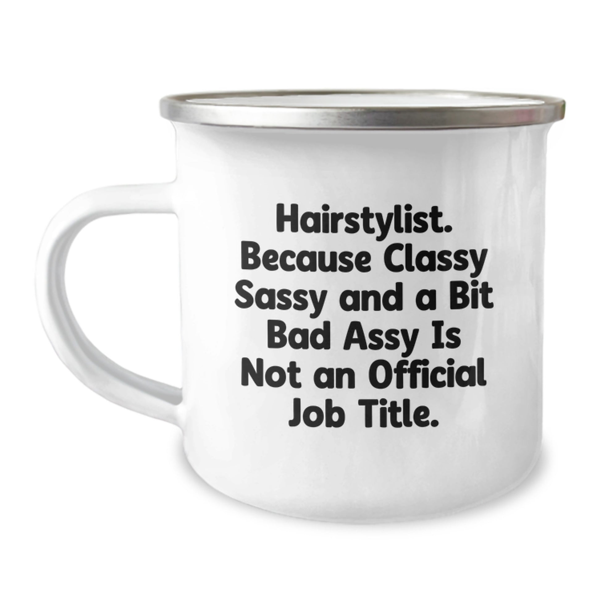 Funny Hairstylist Gifts from Men, Unique Christmas Unique Gifts for Hairstylists, Stylish Camping Mugs with Quirky Humor - Image 1