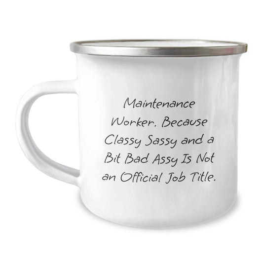 Funny Maintenance Worker Gifts for Him - Sassy Humor Christmas Unique Mug with Quote - Gifts from Men to Friends - Image 1