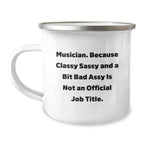 Funny Musician Gifts from Friends for Christmas, Musician Camping Mug, Unique Holiday Presents