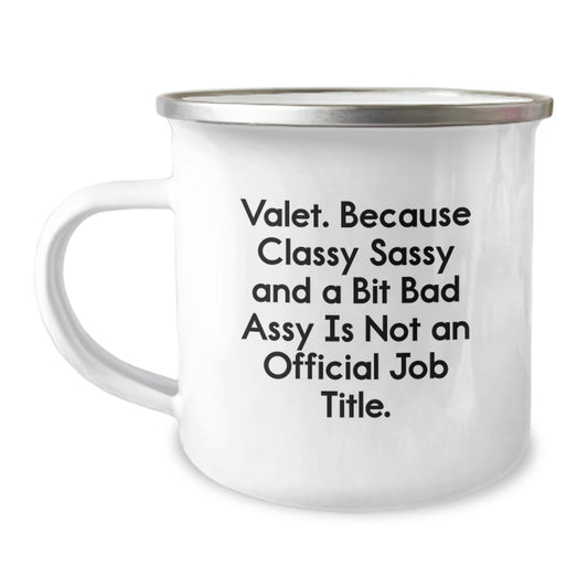 Valet Gifts for Men Funny Christmas Camping Mug - Gifts from Friends for Classy Valet - Unique Christmas Unique Gifts for Valet - Image 1