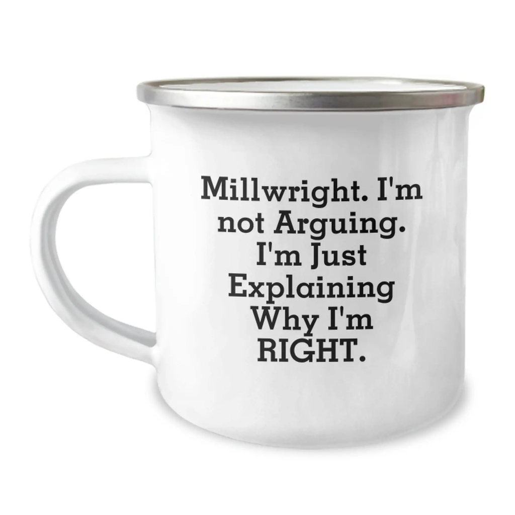 Millwright Keepsake Camping Mug for Him Stainless Steel Birthday Gift - Image 1