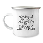 Mixologist Keepsake 12oz Stainless Camping Mug for Him Birthday Gift - Image 1