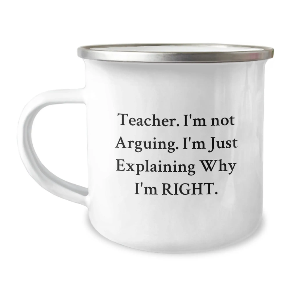 Birthday Gift Teacher Camping Mug for Her Present – Funny Quote Keepsake - Image 1