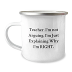 Birthday Gift Teacher Camping Mug for Her Present – Funny Quote Keepsake - Image 1