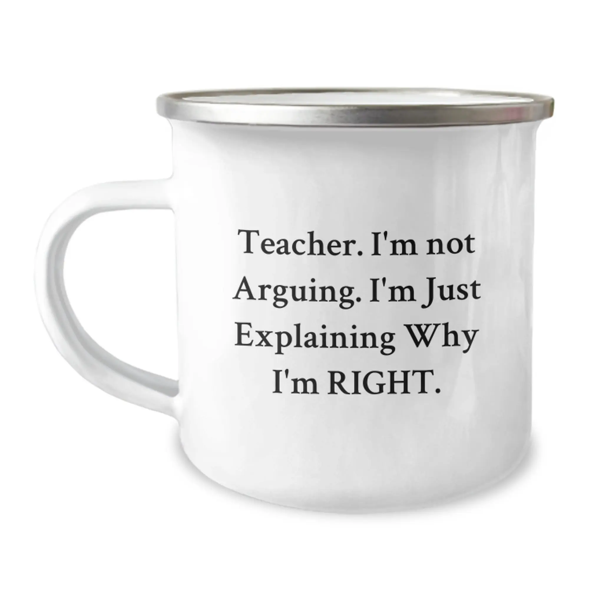 Birthday Gift Teacher Camping Mug for Her Present – Funny Quote Keepsake - Image 1