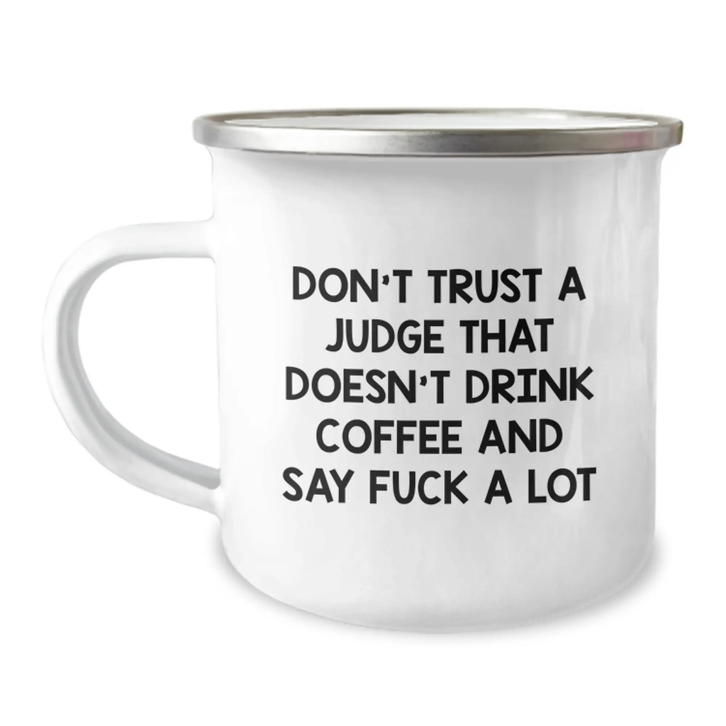 Judge Keepsake Camping Mug for Him Birthday Gift with Coffee Humor and - Image 1