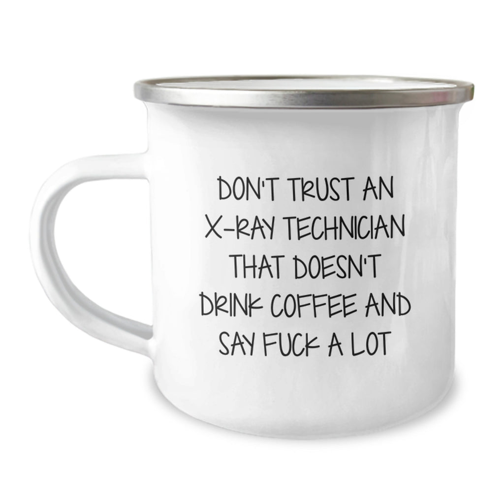 Christmas Gift for Her A Bold X-Ray Technician Camping Mug - Image 1