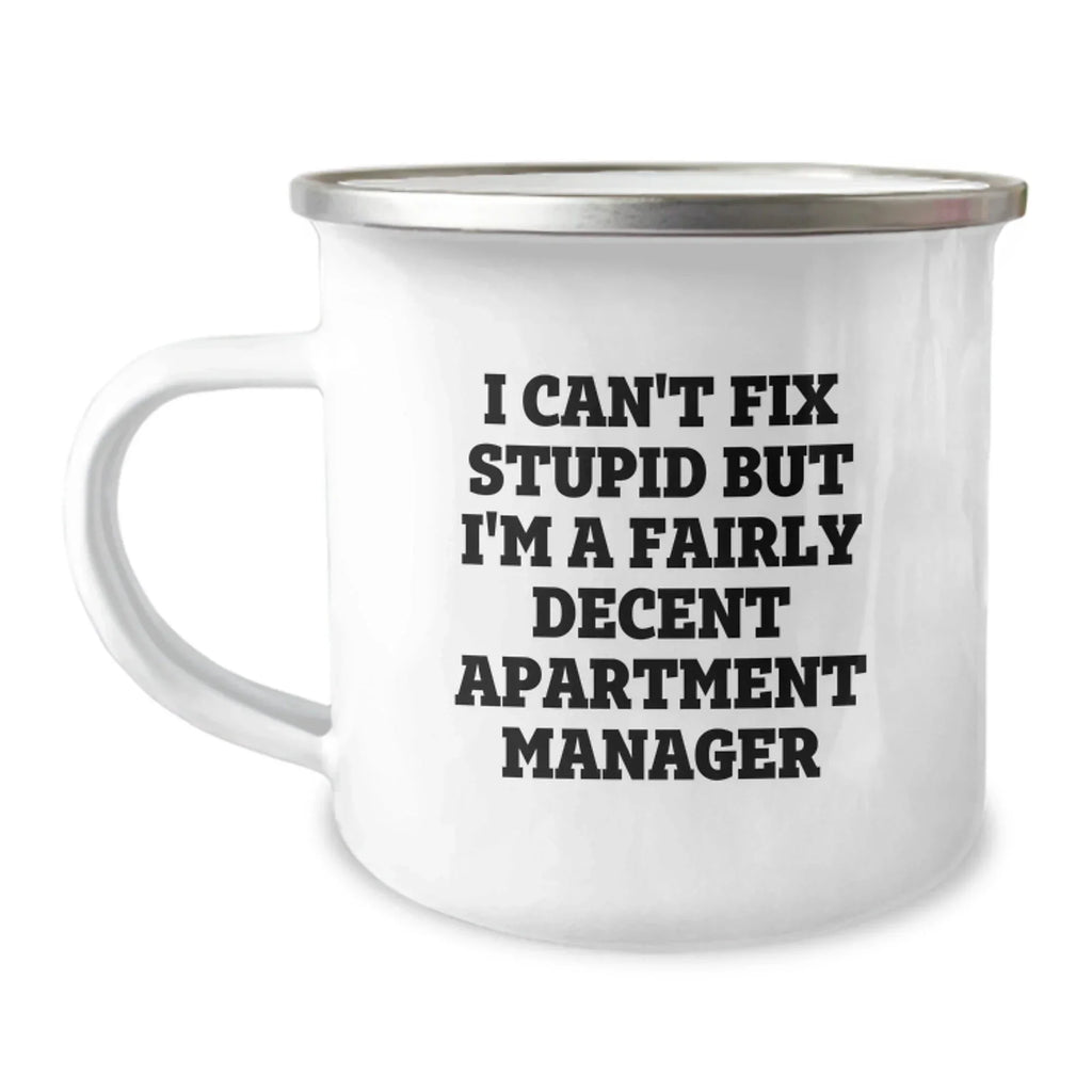 Funny Inspirational Gifts from Men for Apartment Manager Camping Mug Christmas Unique