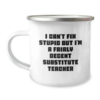 Funny Substitute Teacher Gifts from Friends for Men Camping Mug - 'I'm a Decent Sub' - Birthday Unique Mug for Coworkers - Image 1