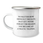 Gifts from Friends to Athletic Trainers, Inspirational Graduation Unique Gifts for Men, Funny Camping Mug for Athletic Trainer Graduates - Image 1