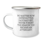 Funny Inspirational Attendant Gifts for Camping Mug from Friends and Family - Graduation Unique Ideas for Attendants - Image 1