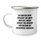 Funny Orthopedic Surgeon Gifts from Friends and Family for Graduation Unique Ceremonies Orthopedic Surgeon Camping Mugs with Inspirational Quote - Image 1