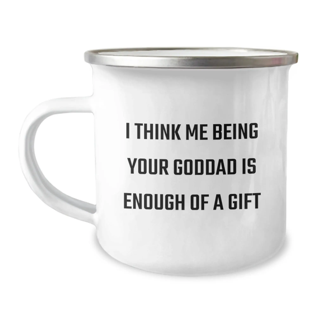 Unique Gifts from Men for their Funny Goddad on Father's Day Camping Mug - Image 1