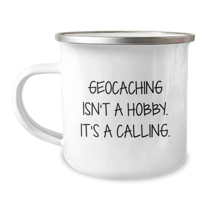 Geocaching Enthusiast Gifts from Family for Men, Funny Geocaching Isn't A Hobby. It's A Calling. Camping Mug for Christmas - Image 1