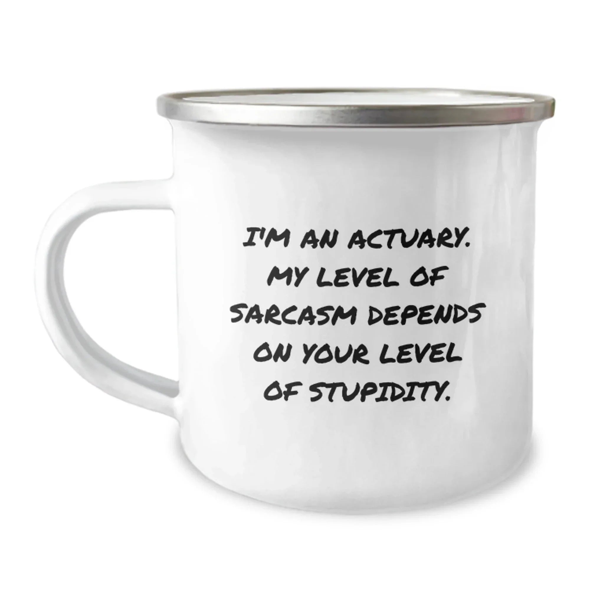 Funny Actuary Gifts for Men, Actuary Camping Mug with Sarcastic Quote, Unique Christmas Memorable Presents from Friends, Family, or Coworkers