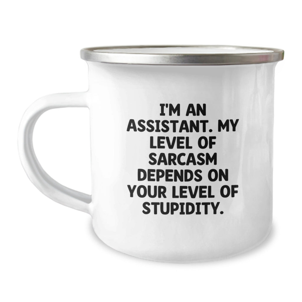 Assistant Camping Mug Gift for Him - Sarcastic Quote Keepsake - Image 1