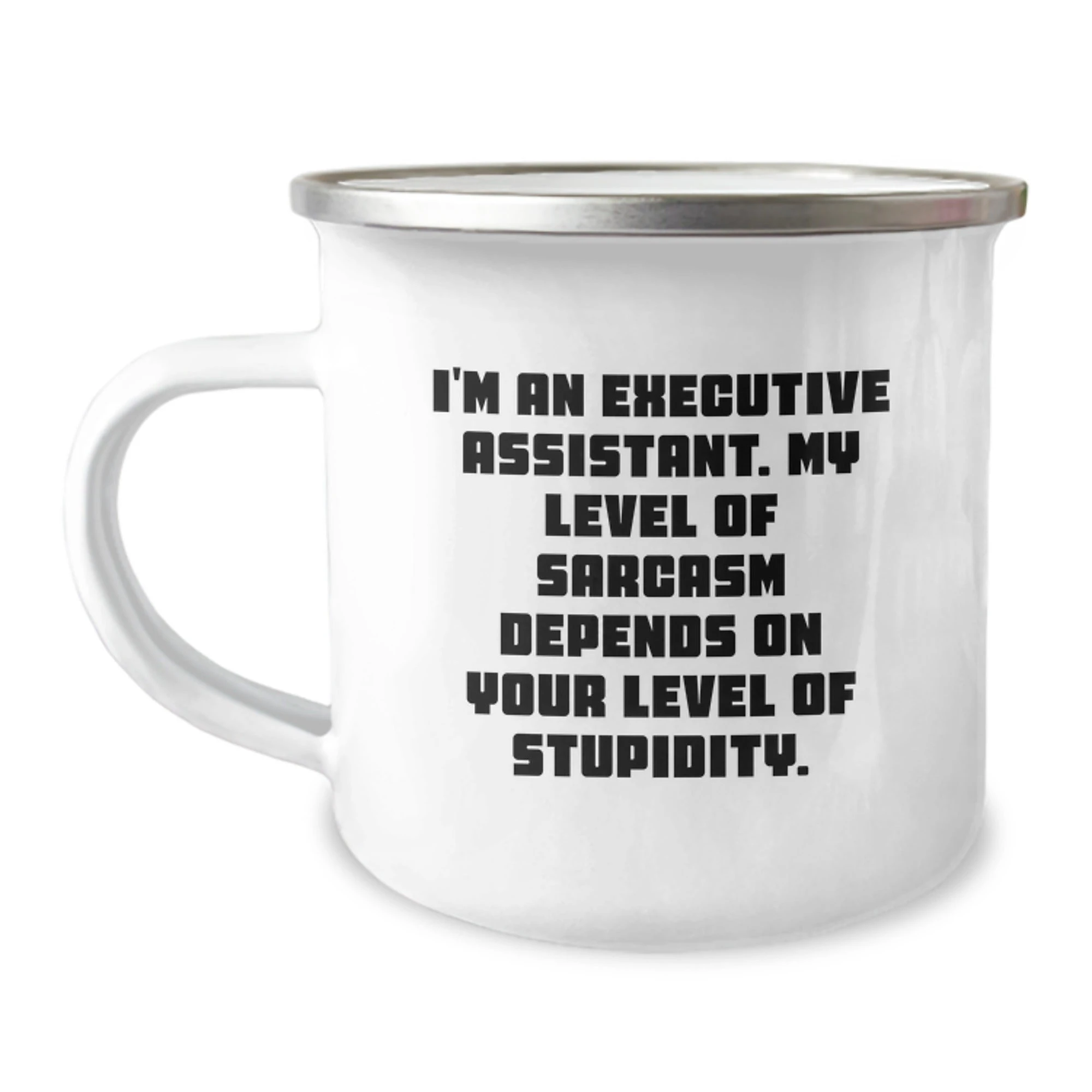 Funny Executive Assistant Gifts from Friends for Men, Christmas Unique Office Mugs with Sarcasm Humor, Camping Mug for Executive Assistant
