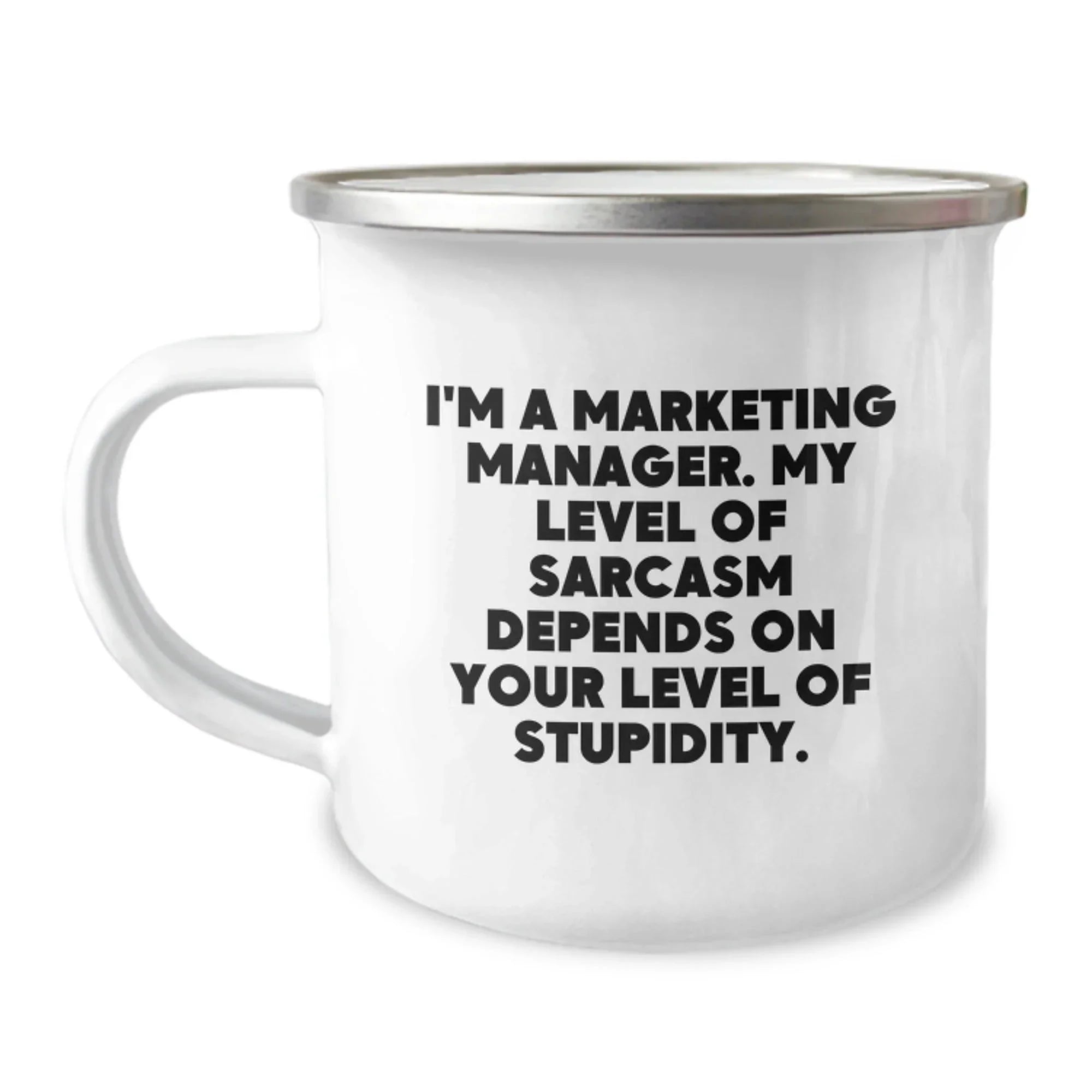 Marketing Manager Christmas Unique Gifts from Friends - Funny Quote Camping Mug for Marketing Manager Men
