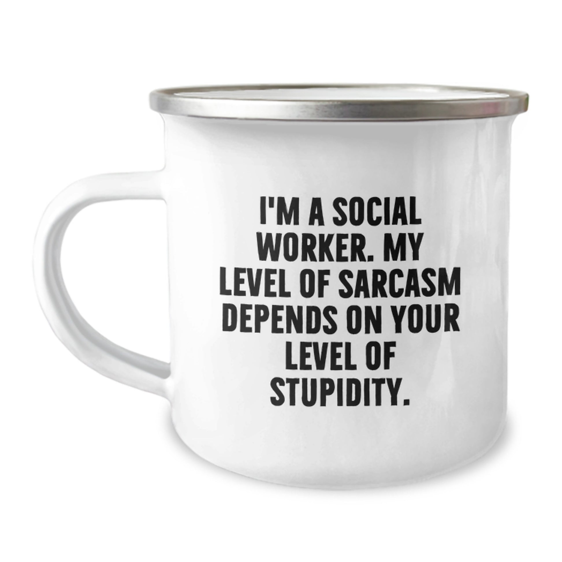 Funny Social Worker Gifts, I'm A Social Worker, Camping Mug for Christmas Unique Gifts from Friends, Coworkers, Family - Image 1