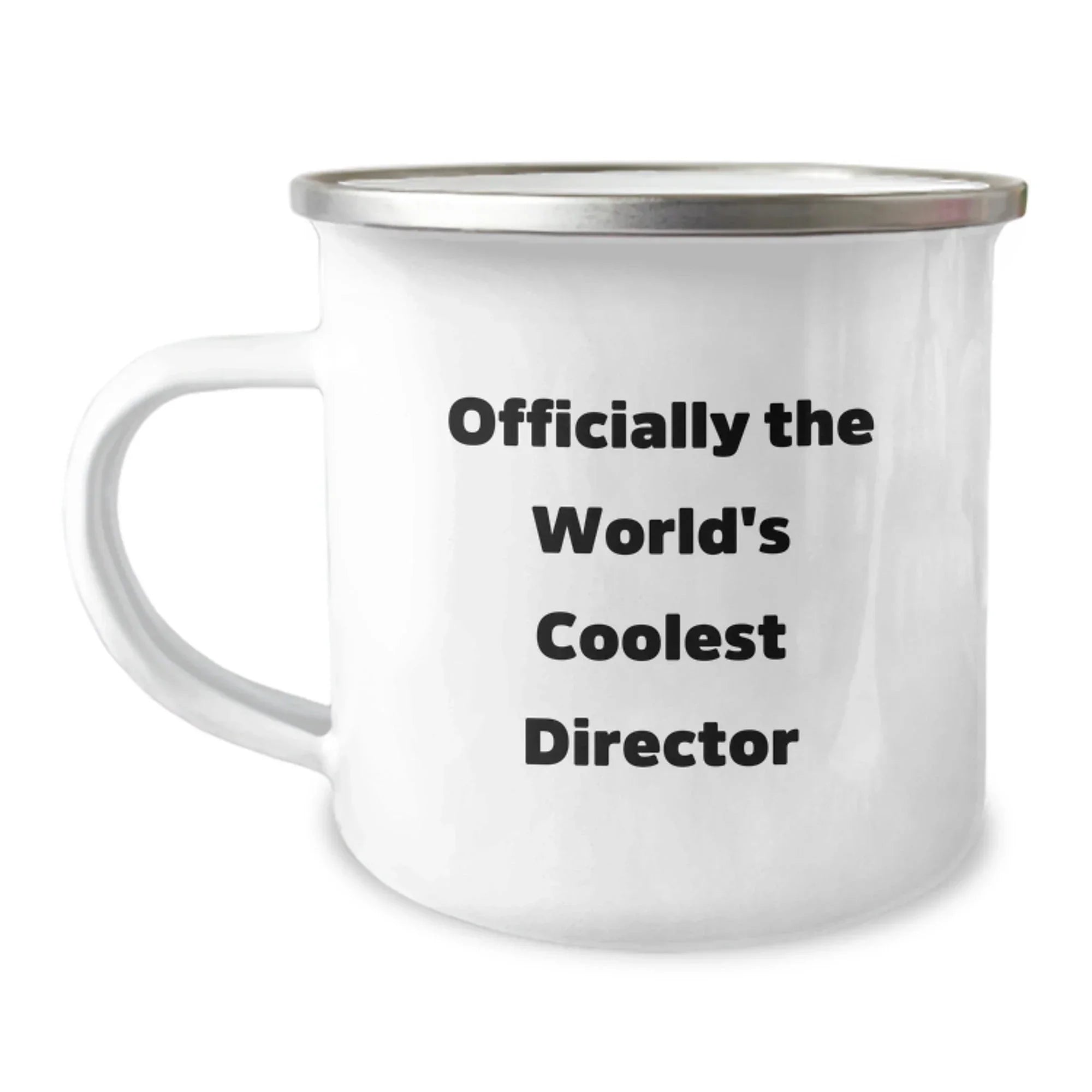 Funny Director Gifts from Men to Graduation Celebrations, Officially The World's Coolest Director Quote on 12 oz Stainless Steel Camping Mug, Gifts for Director