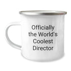 Funny Director Gifts for Men, 'Officially The World's Coolest Director' Camping Mug, Perfect Graduation Unique Gifts from Family, Friends to Coworkers