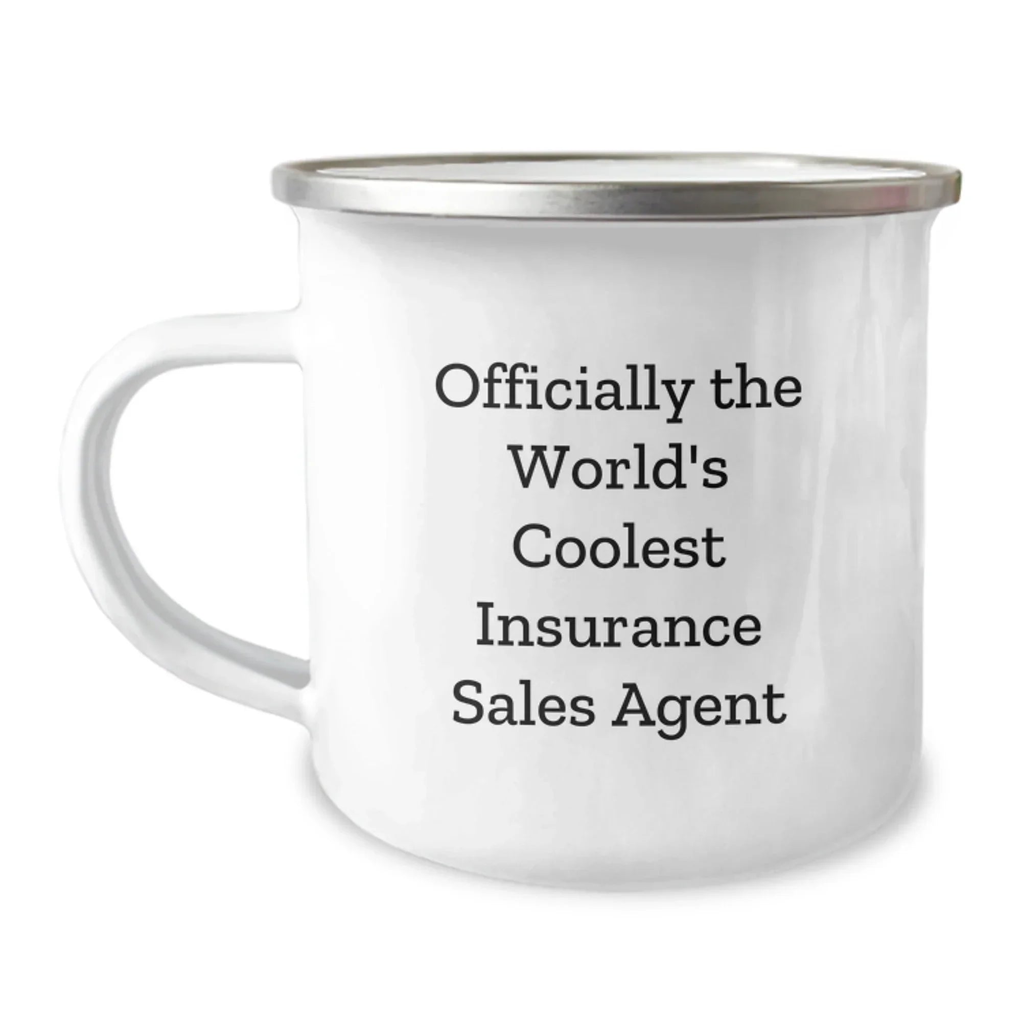 Funny Insurance Sales Agent Gifts from Friends for Graduation - 'Officially The World's Coolest Insurance Sales Agent' Camping Mug