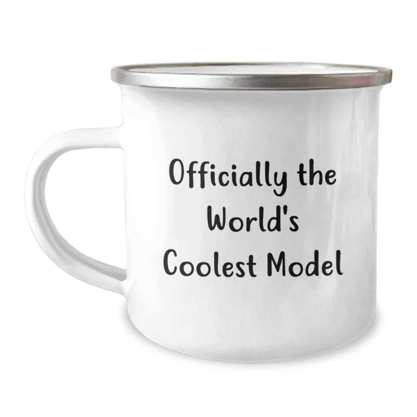 Funny Model Gifts for Her - 'Officially The World's Coolest Model' Camping Mug, Christmas Unique Gifts from Friends or Family - Image 1