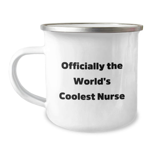 Funny Gifts for the World's Coolest Nurse - Camping Mug, Christmas Unique Presents for Nurse Friends and Family - Image 1