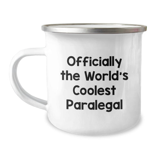 Funny Paralegal Christmas Unique Gifts for Paralegal Friends from Paralegal Coworkers, Officially The World's Coolest Paralegal Camping Mug, Funny Paralegal Coffee Mug for Paralegal - Image 1