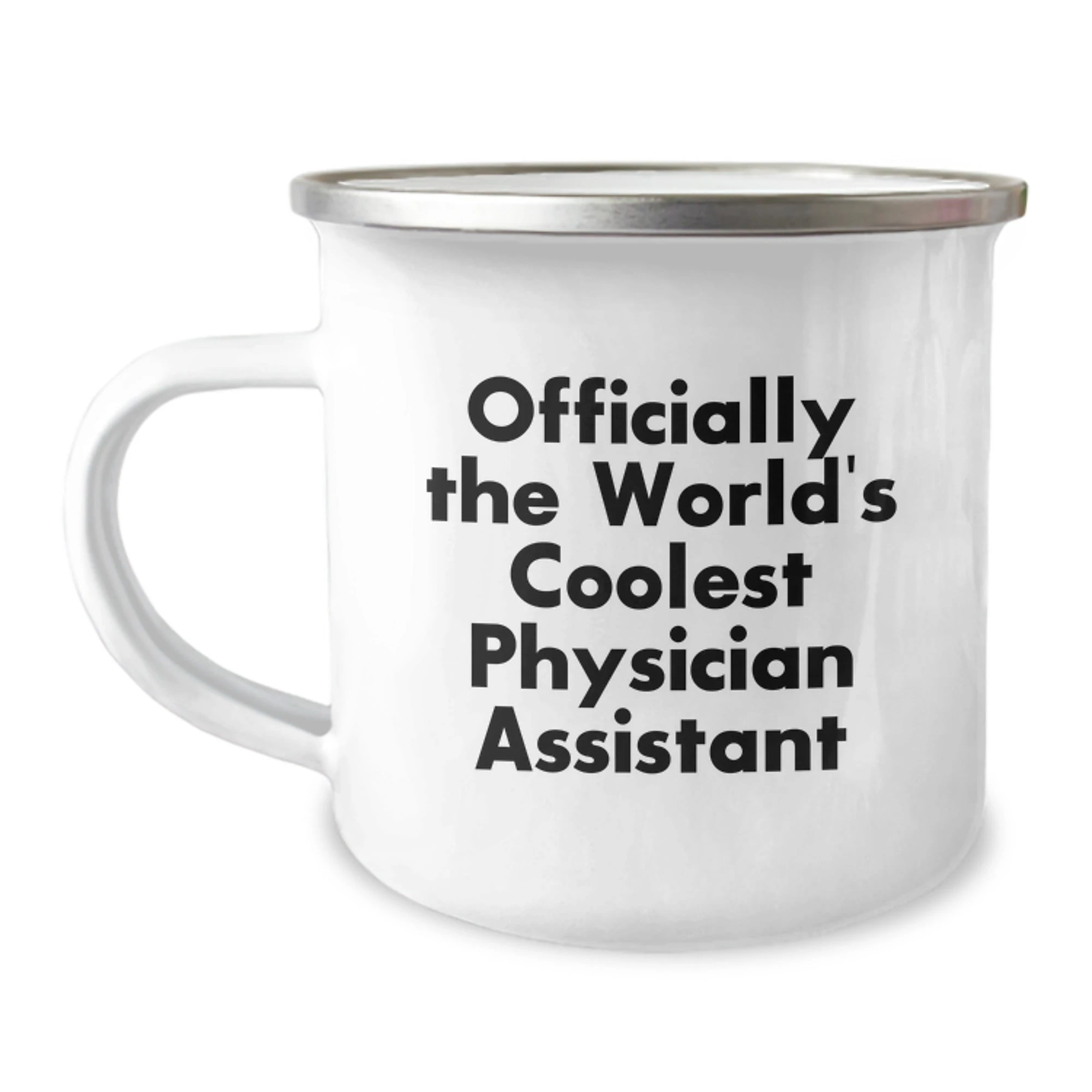 Funny Physician Assistant Gifts for Men, Officially The World's Coolest Physician Assistant, Christmas Unique Camping Mugs