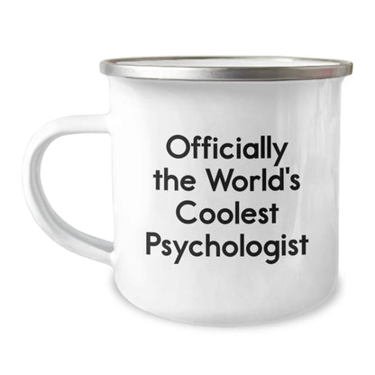 Gifts from Friends for the World's Coolest Psychologist - Funny Motivational Camping Mug, Perfect for Christmas Unique Gifts - Image 1