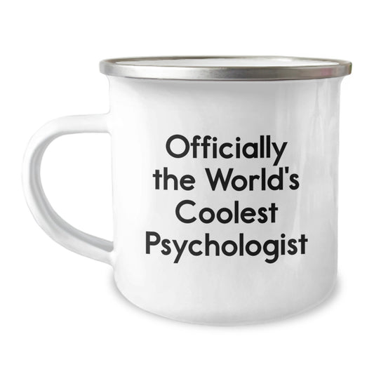 Gifts from Friends for the World's Coolest Psychologist - Funny Motivational Camping Mug, Perfect for Christmas Unique Gifts - Image 1
