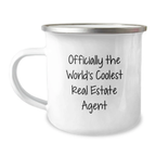 Funny Real Estate Agent Gifts for Men - Officially The World's Coolest Real Estate Agent Camping Mug, Perfect Graduation Unique Gifts from Friends - Image 1