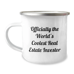 Funny Real Estate Investor Gifts from Friends - Officially The World's Coolest Real Estate Investor Funny Camping Mug for Real Estate Investor Men on Graduation Unique Gifts - Image 1