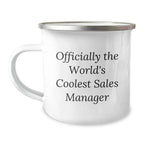 Funny Sales Manager Gifts from Men - Officially The World's Coolest Sales Manager Christmas Unique Gifts for Sales Manager, Camping Mug for Men, Women, Friends, Family